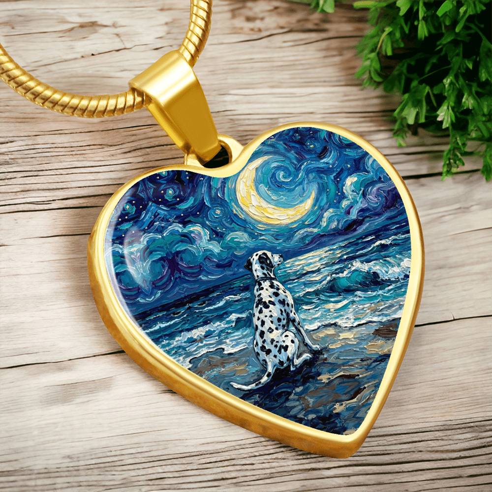 Beach Nights - Dalmatian Heart Necklace