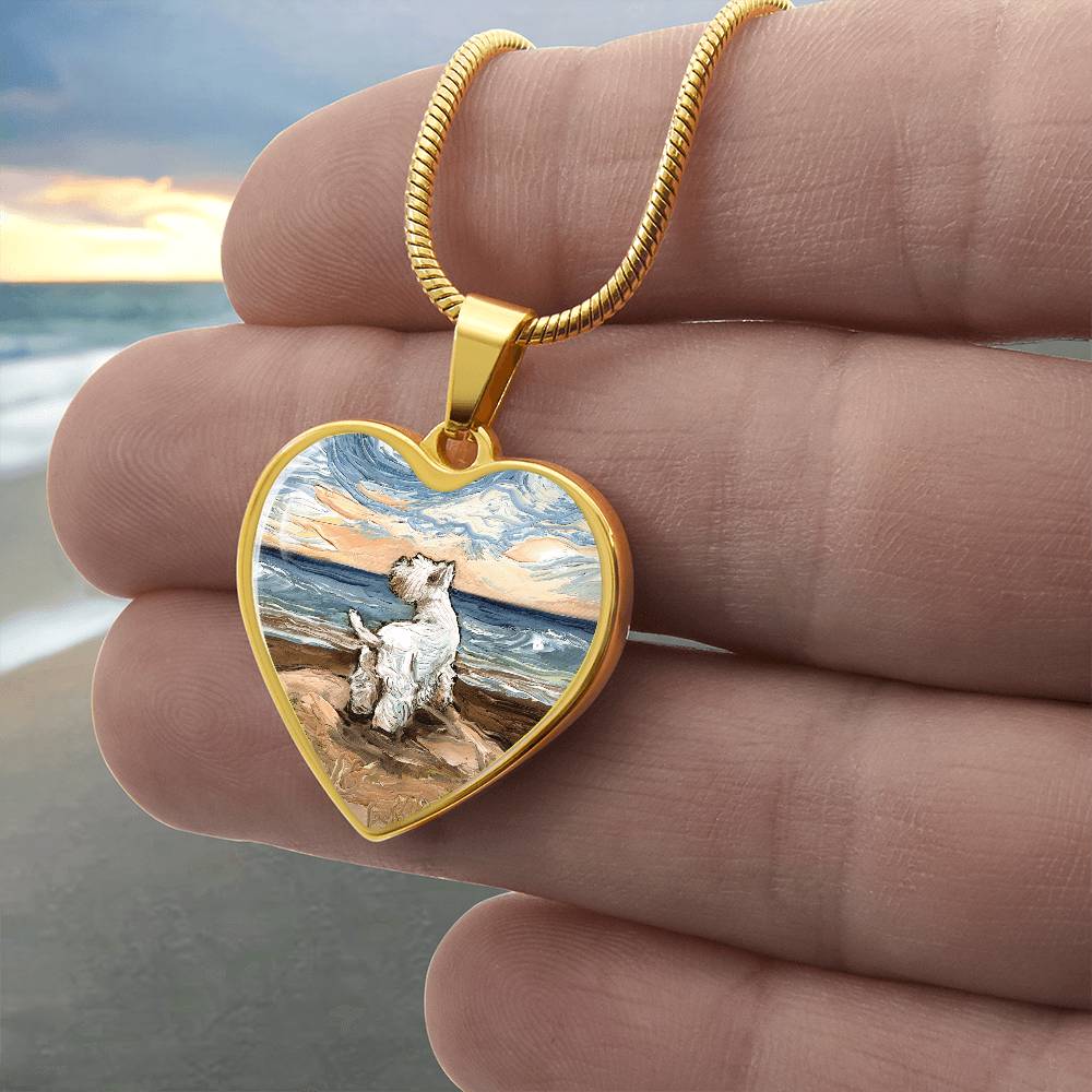 Beach Days - West Highland Terrier Heart Necklace