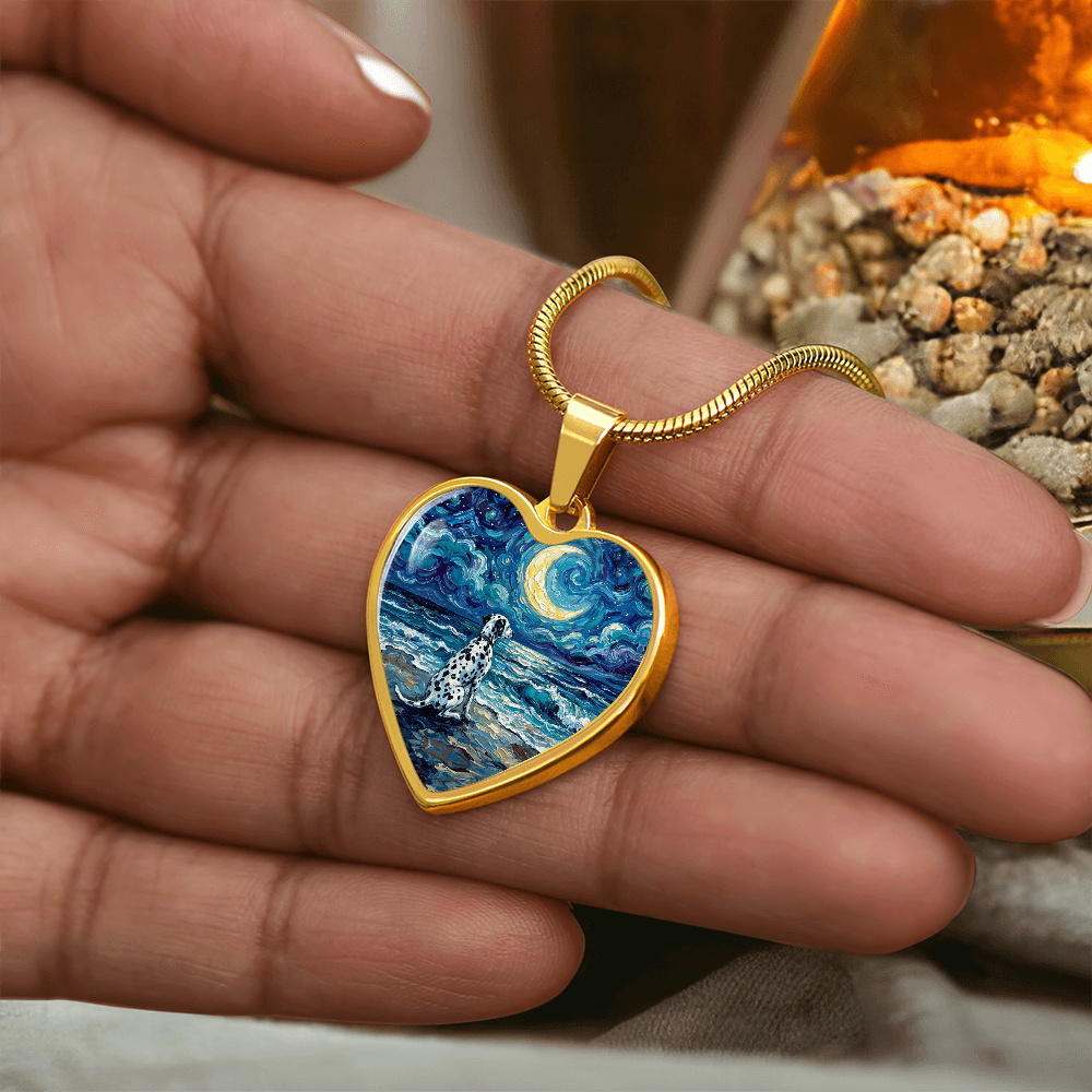 Beach Nights - Dalmatian Heart Necklace