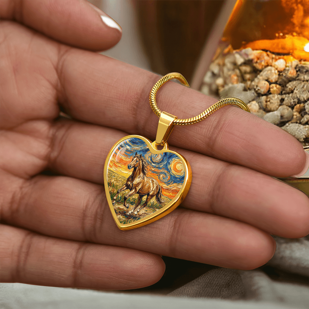 Free Spirited Horse Heart Necklace