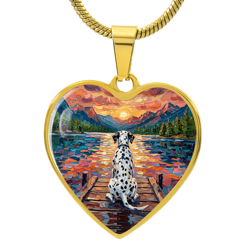 On The Dock - Dalmatian Heart Necklace