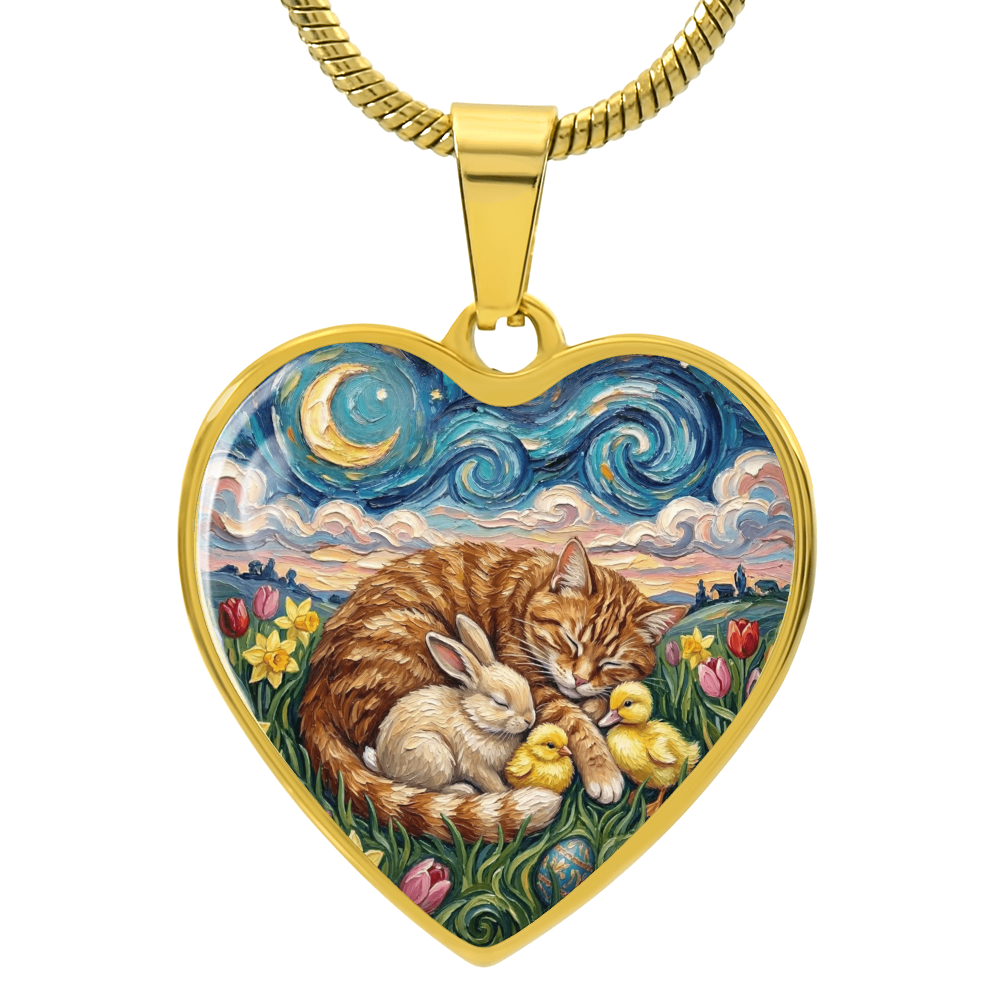 Easter Night Heart Necklace