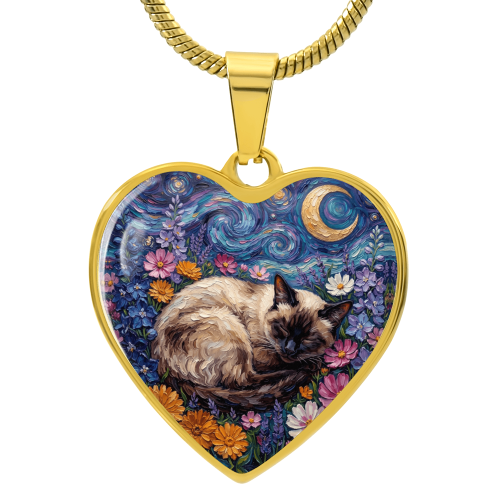 Amongst The Flowers - Siamese Cat Heart