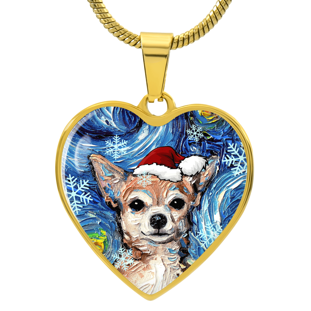 Chihuahua Christmas Necklace