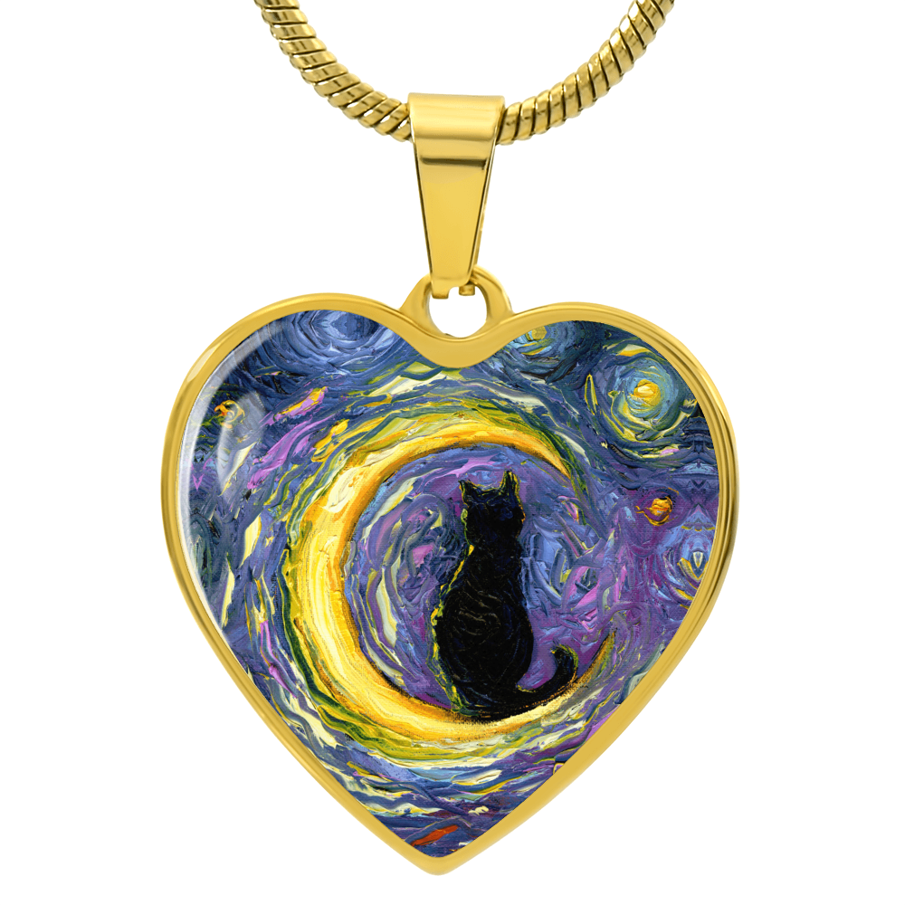 Luna Starry Night Heart Necklace