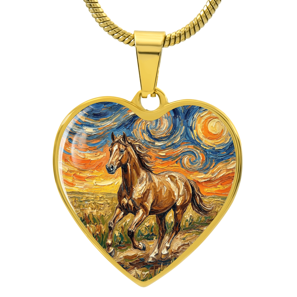 Free Spirited Horse Heart Necklace