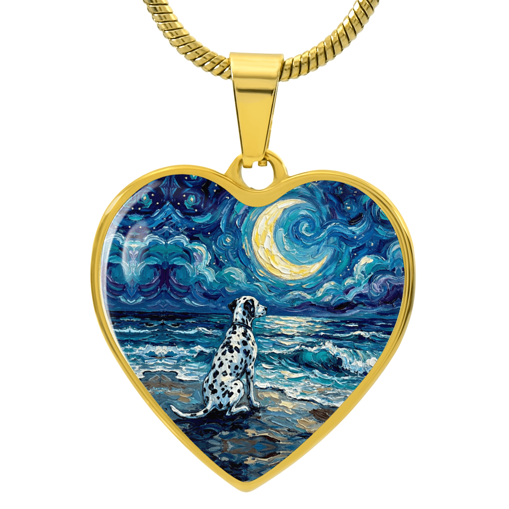 Beach Nights - Dalmatian Heart Necklace