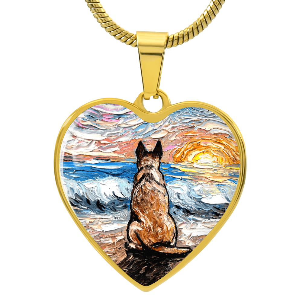 Beach Days - Red Heeler Heart Necklace