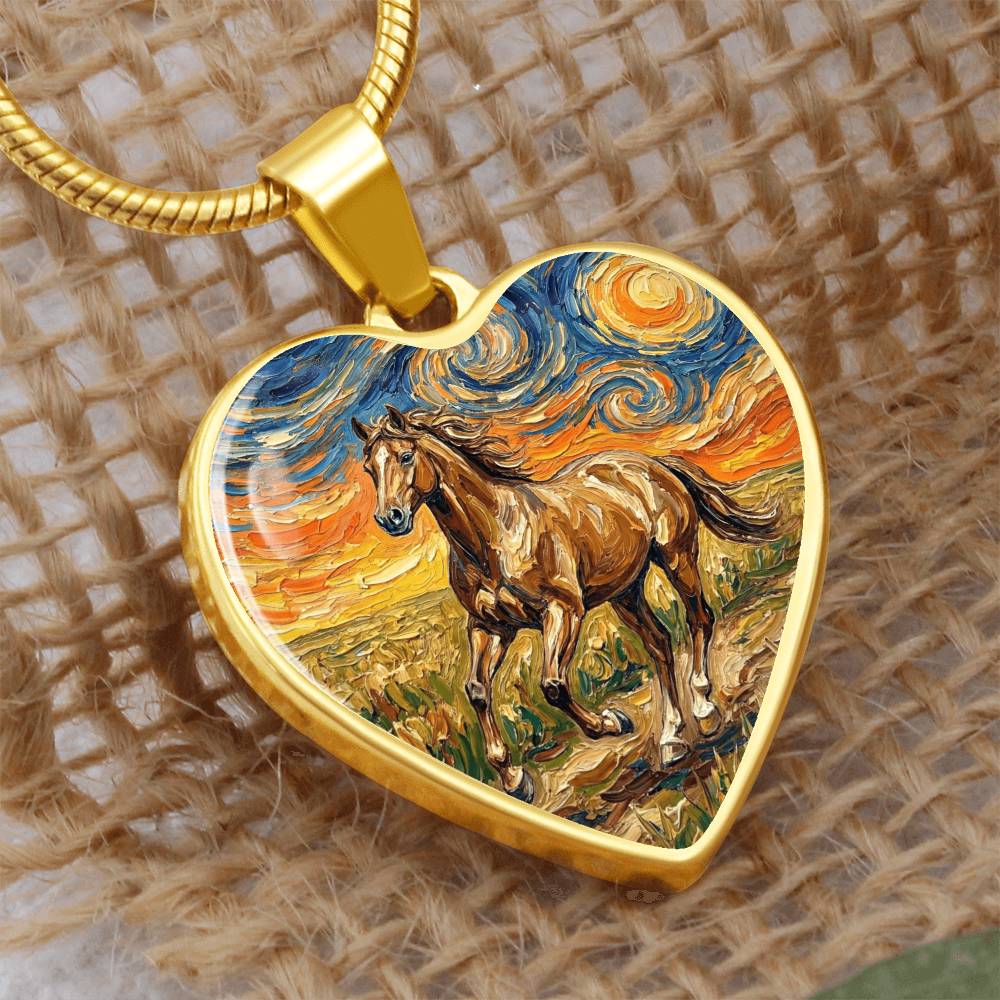 Free Spirited Horse Heart Necklace