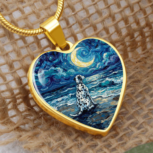 Beach Nights - Dalmatian Heart Necklace