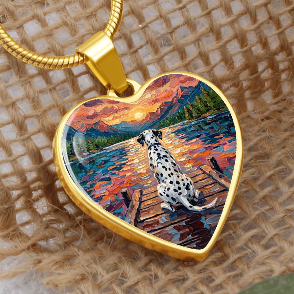 On The Dock - Dalmatian Heart Necklace