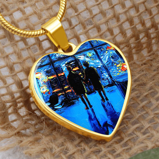 Van Gogh Never Watched The World Burn Heart Necklace