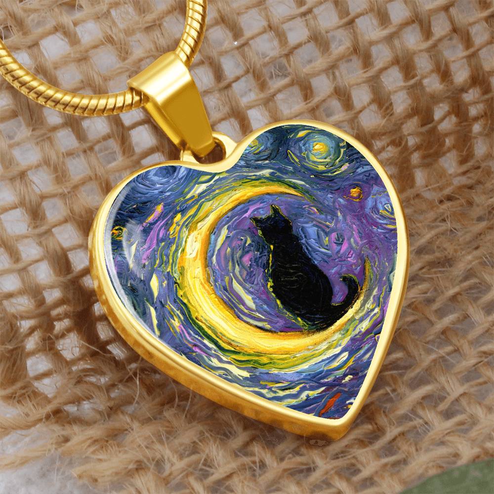 Luna Starry Night Heart Necklace