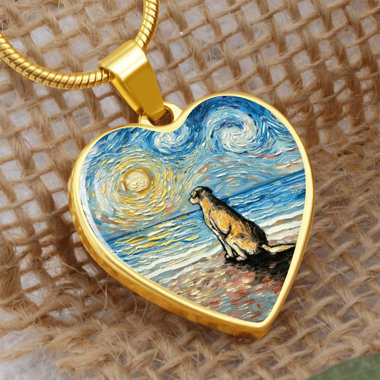Beach Days - Yellow Labrador Heart Necklace