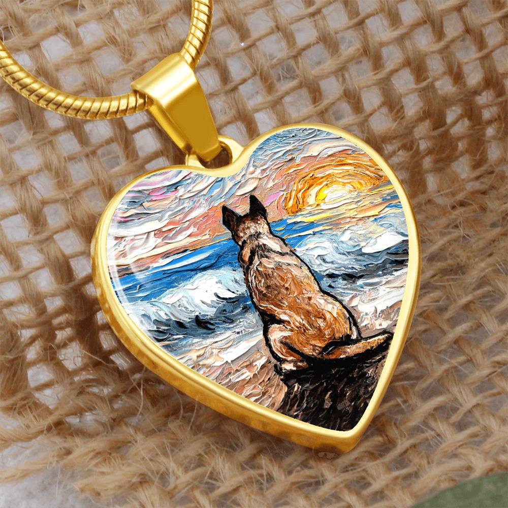 Beach Days - Red Heeler Heart Necklace