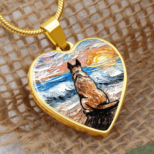 Beach Days - Red Heeler Heart Necklace