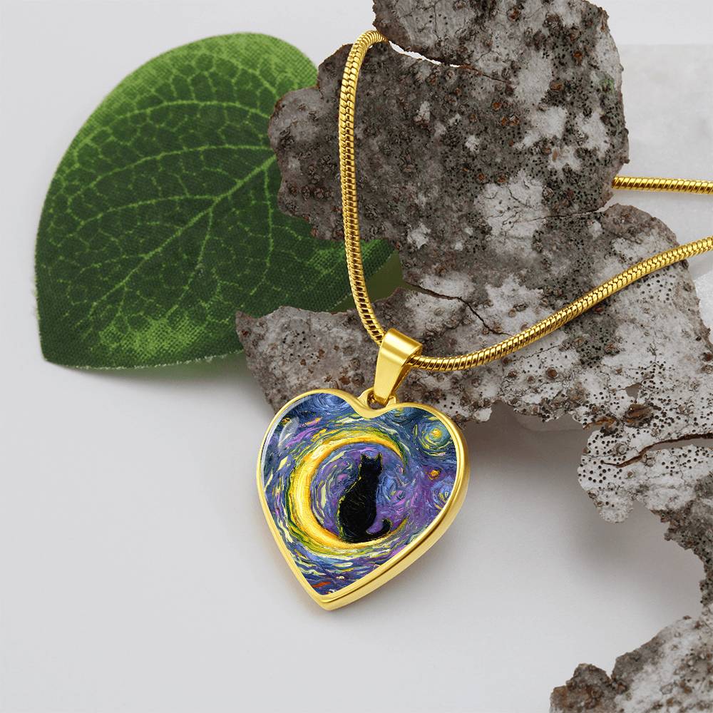 Luna Starry Night Heart Necklace