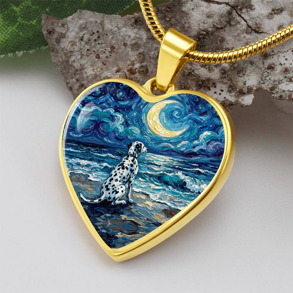 Beach Nights - Dalmatian Heart Necklace