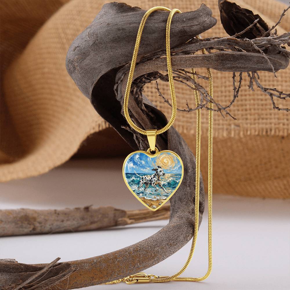 Beach Days - Dalmatian Heart Necklace
