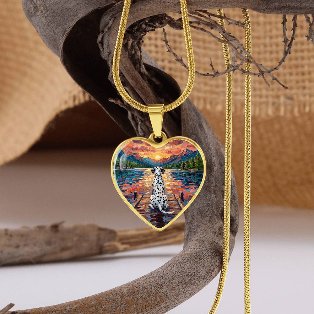 On The Dock - Dalmatian Heart Necklace