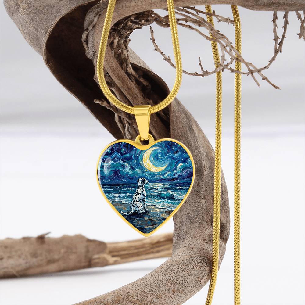 Beach Nights - Dalmatian Heart Necklace