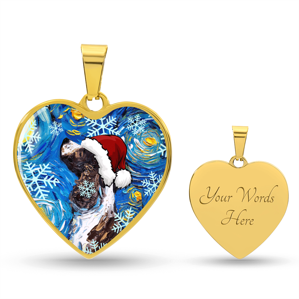 English Springer Spaniel Christmas Necklace