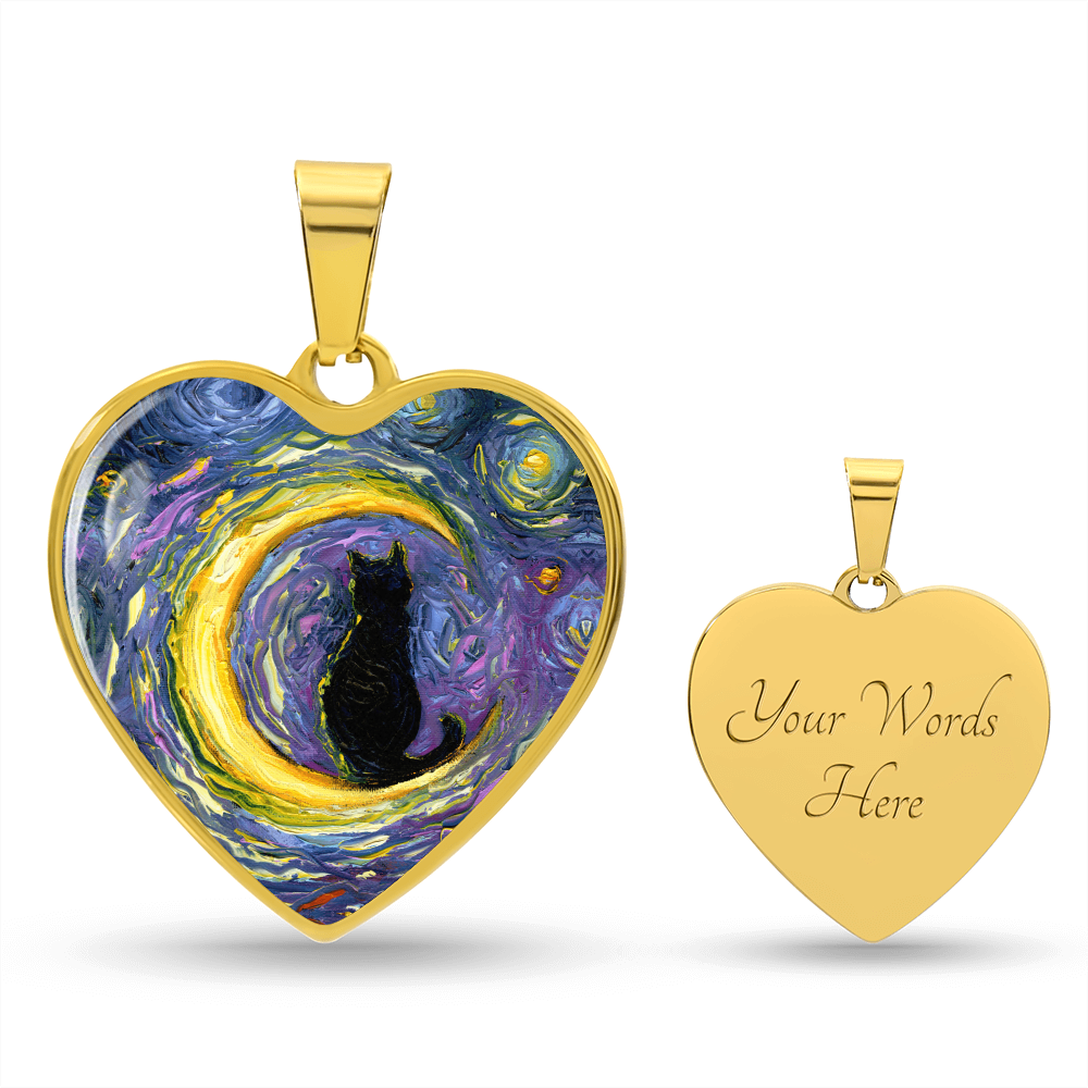 Luna Starry Night Heart Necklace