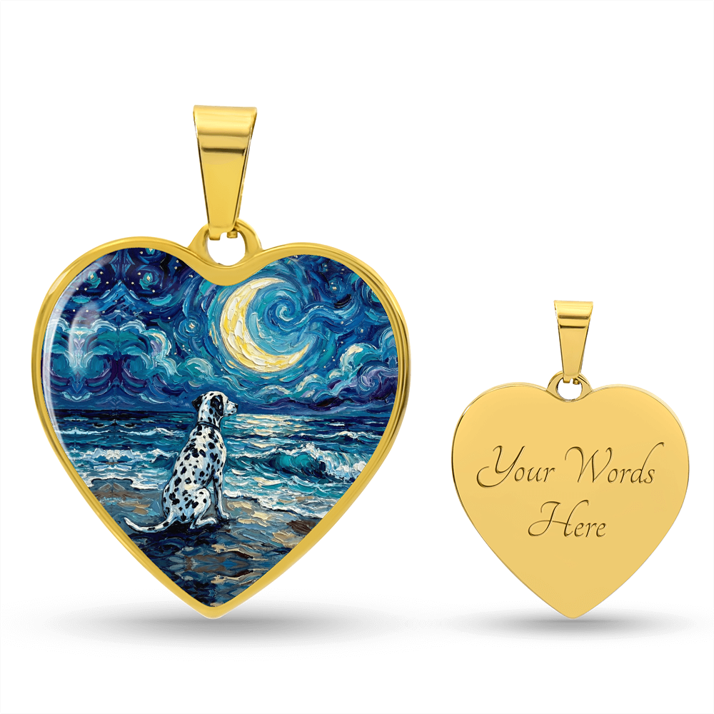 Beach Nights - Dalmatian Heart Necklace