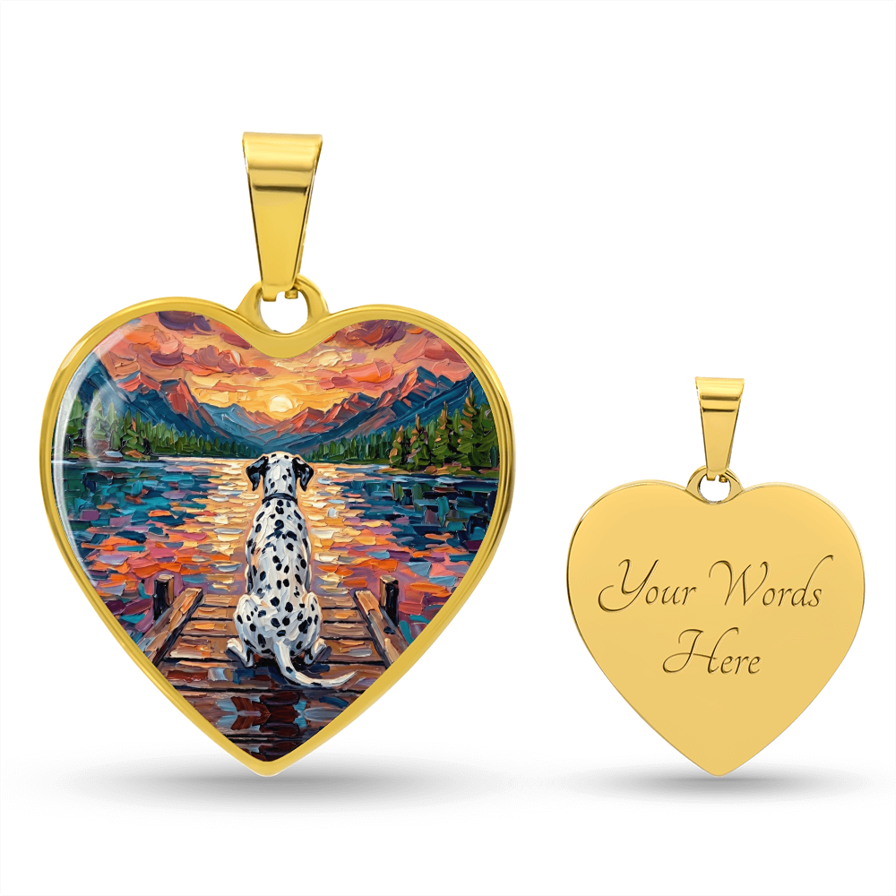 On The Dock - Dalmatian Heart Necklace