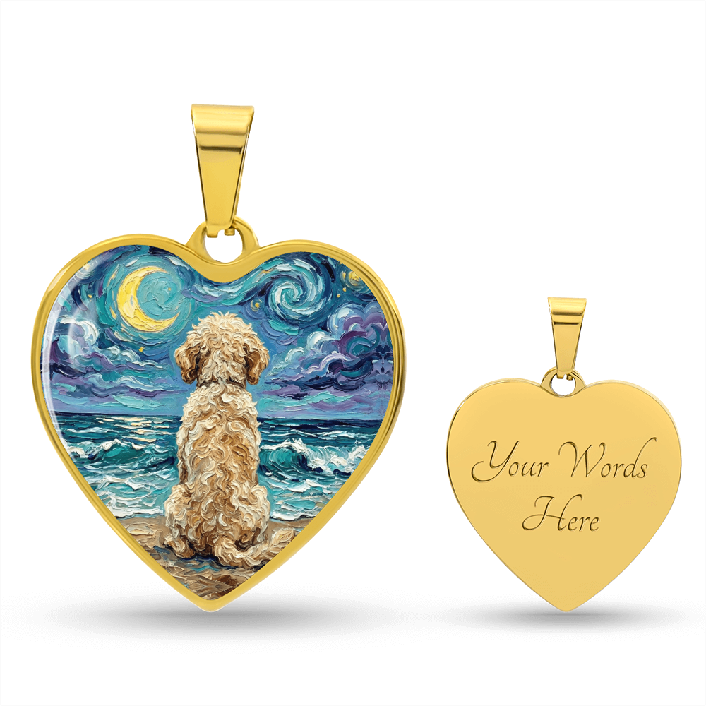 Beach Nights - Goldendoodle Heart Necklace