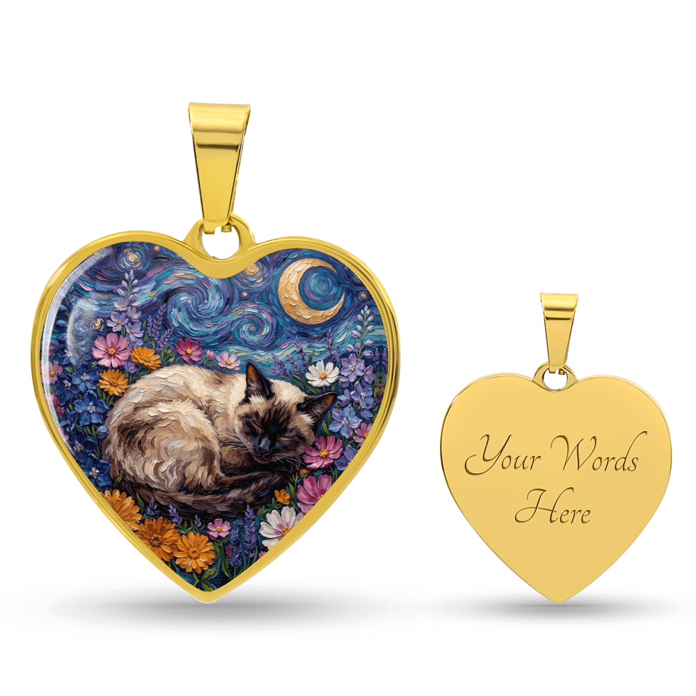 Amongst The Flowers - Siamese Cat Heart