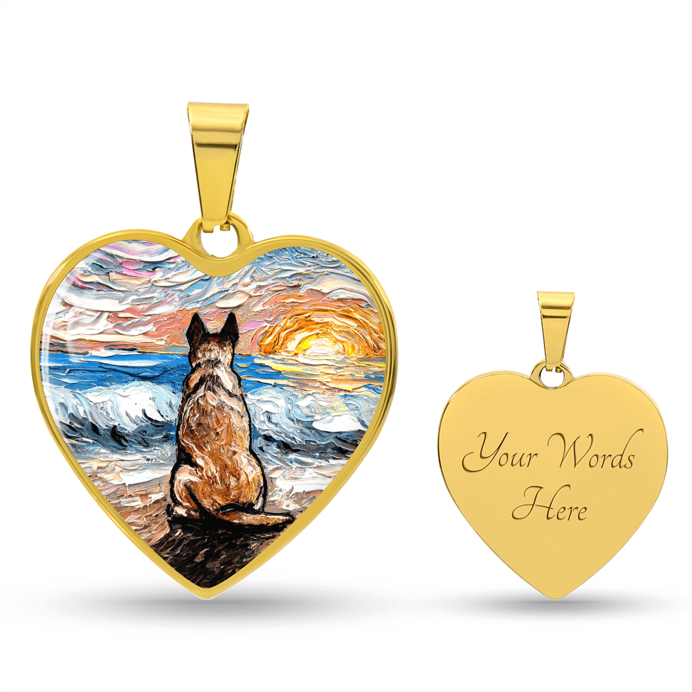 Beach Days - Red Heeler Heart Necklace