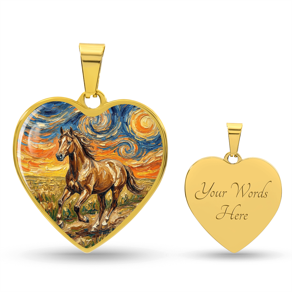 Free Spirited Horse Heart Necklace