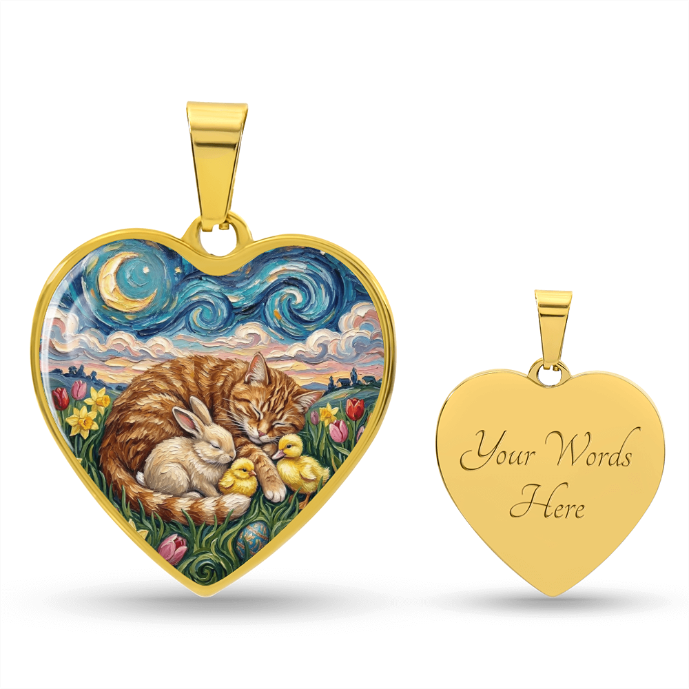 Easter Night Heart Necklace