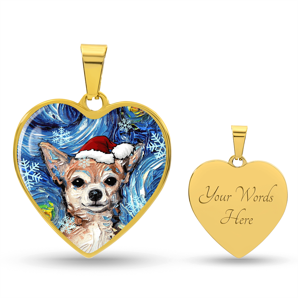 Chihuahua Christmas Necklace