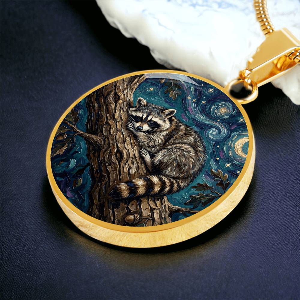 Midnight Bandit Round Necklace