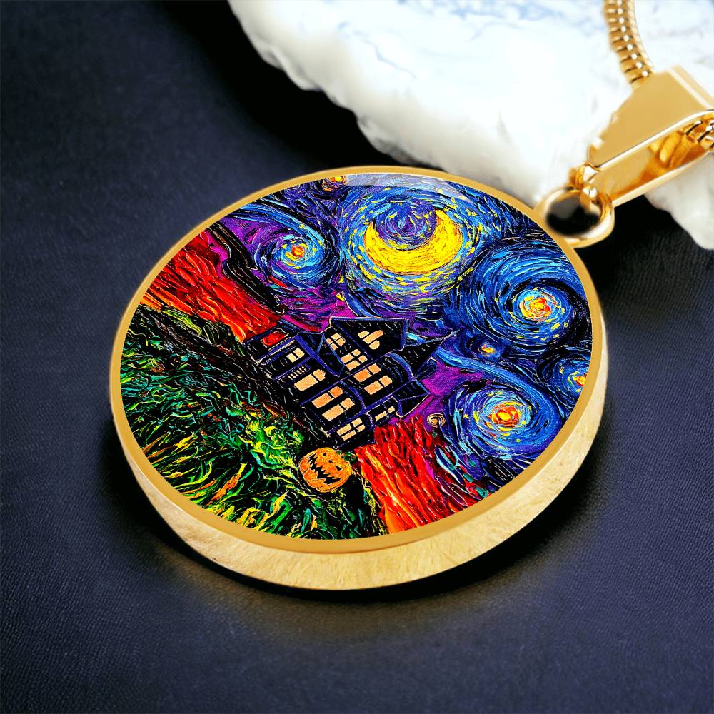 Starry Haunting Starry Night Round Necklace