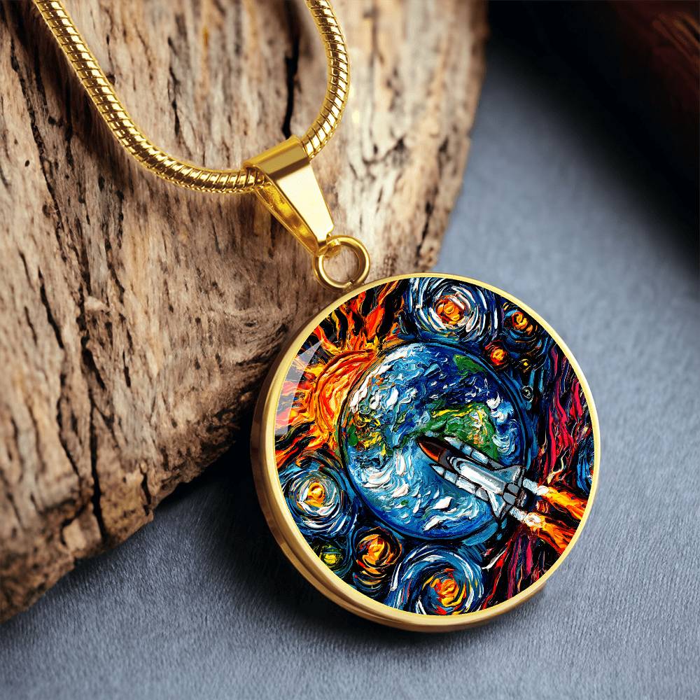 Beyond The Horizon Starry Night Round Necklace