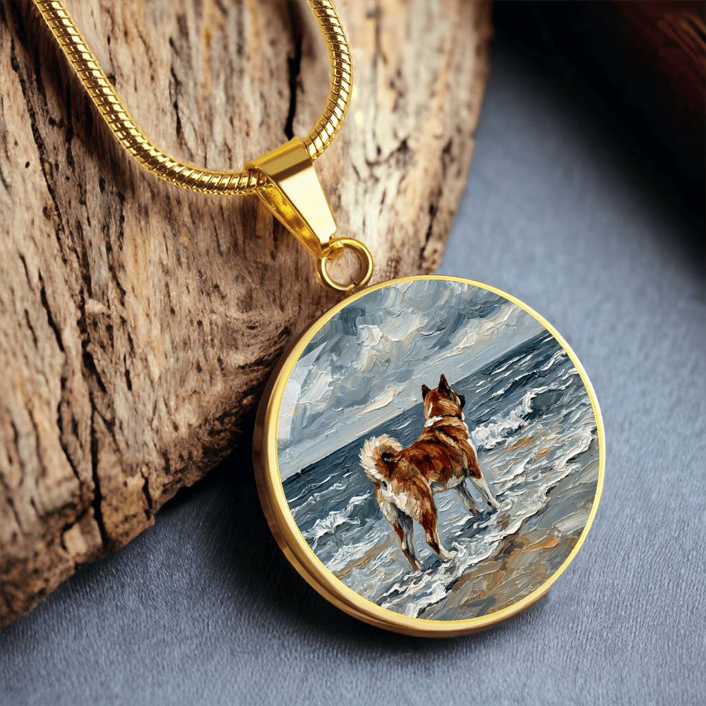 Beach Day - Akita Round Necklace