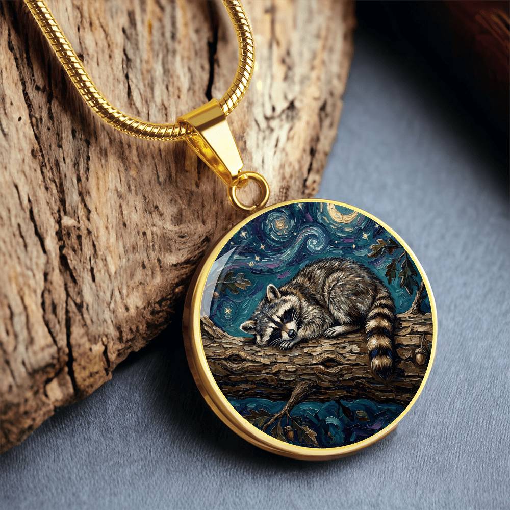 Midnight Bandit Round Necklace