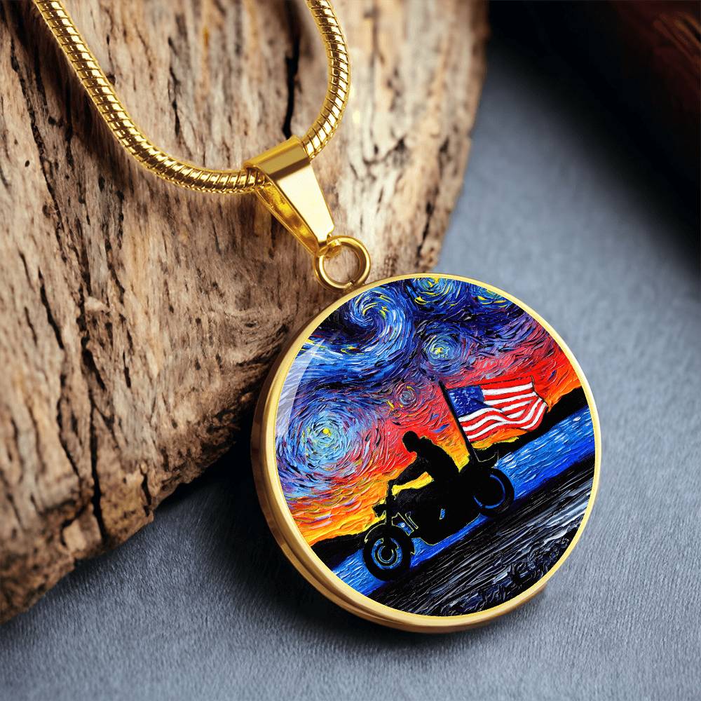 Easy Rider Starry Night Round Necklace