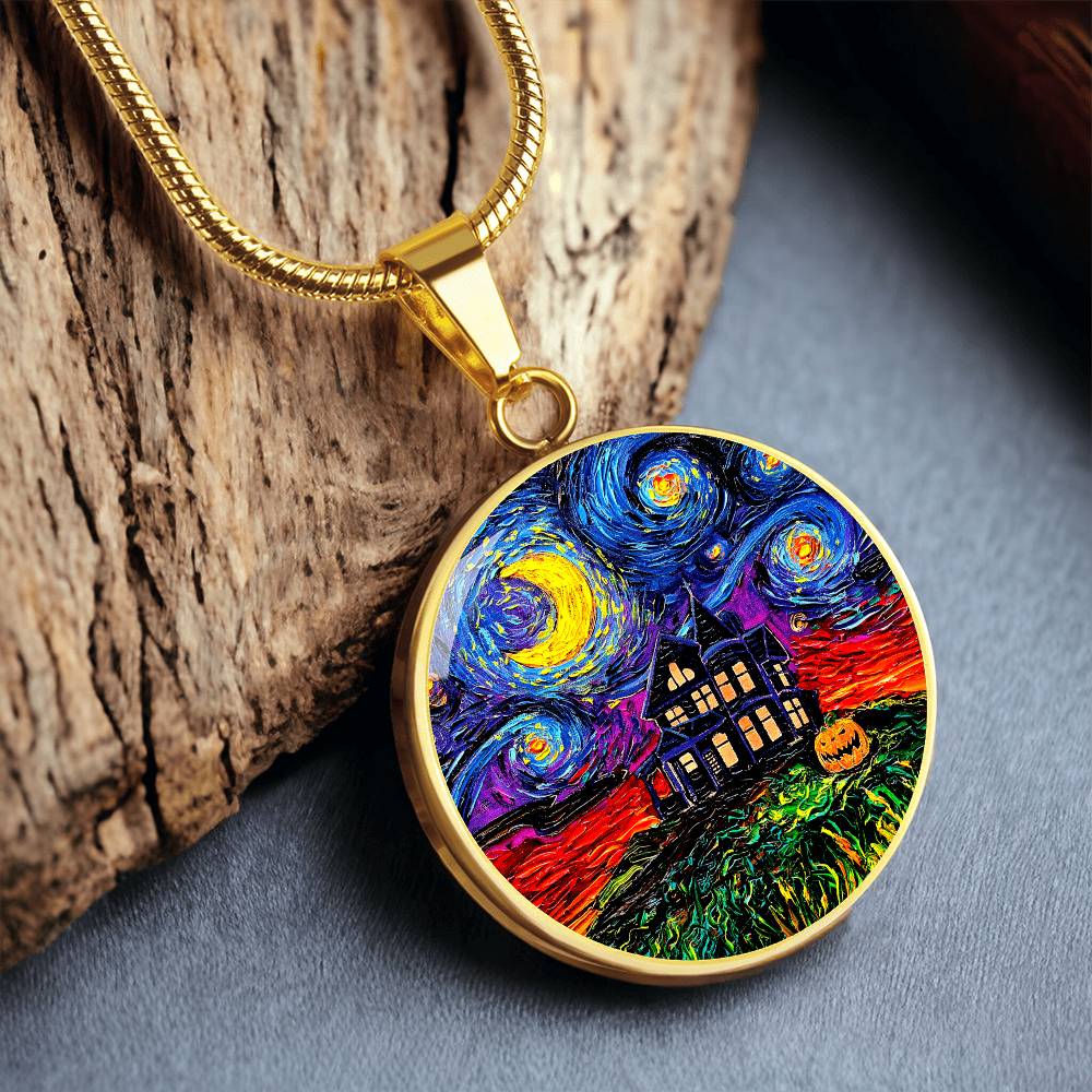 Starry Haunting Starry Night Round Necklace