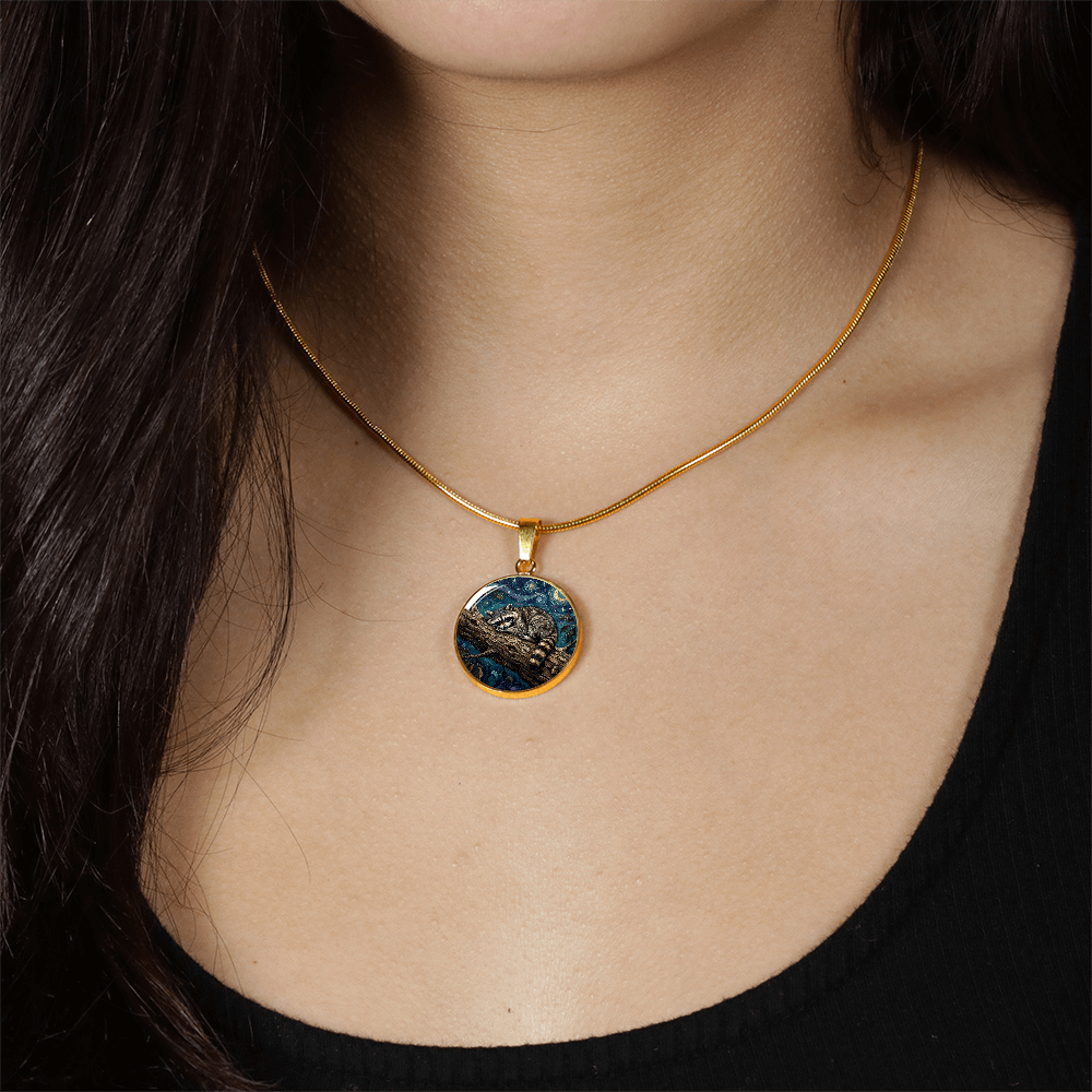 Midnight Bandit Round Necklace