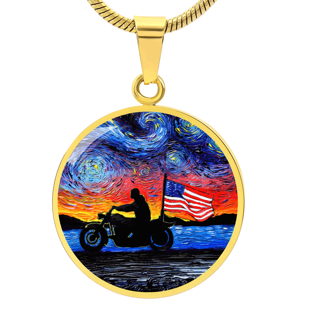 Easy Rider Starry Night Round Necklace