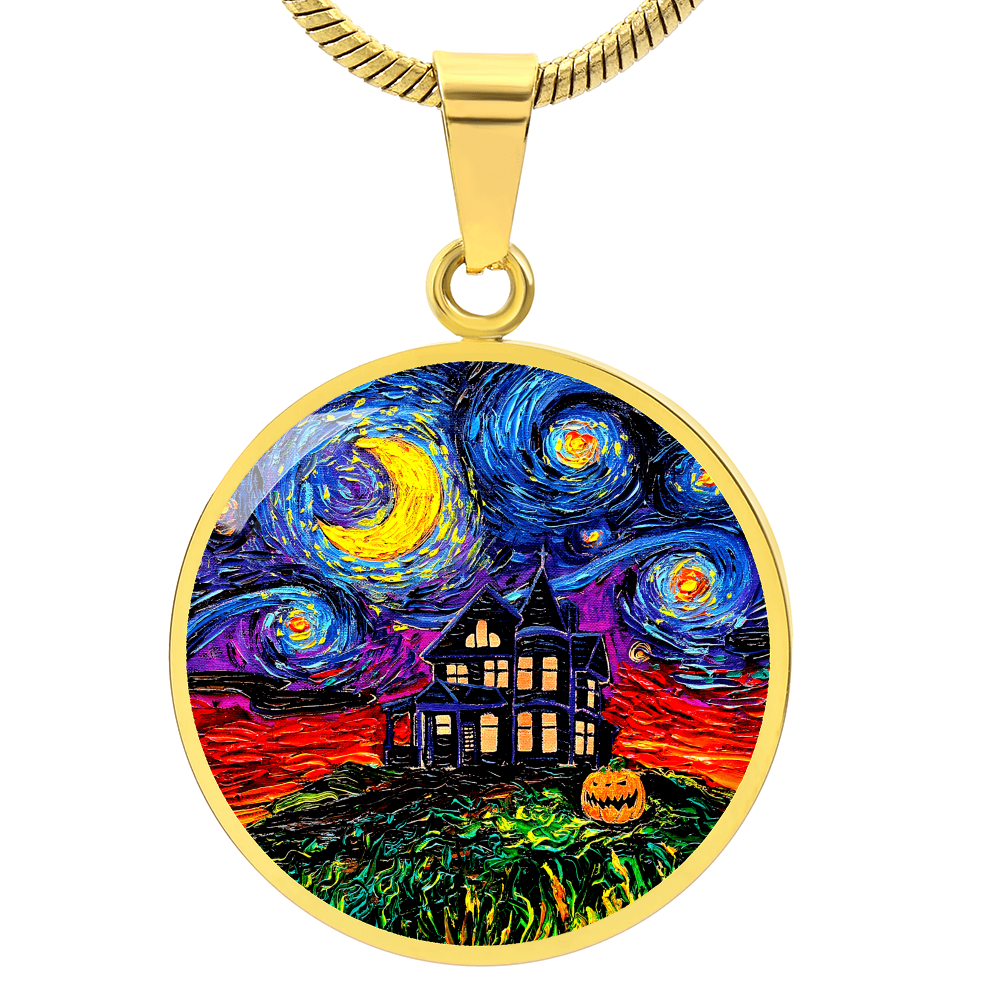 Starry Haunting Starry Night Round Necklace