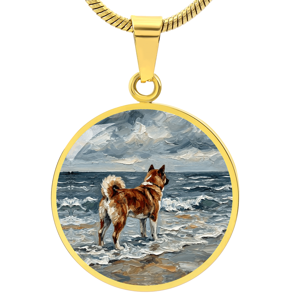 Beach Day - Akita Round Necklace