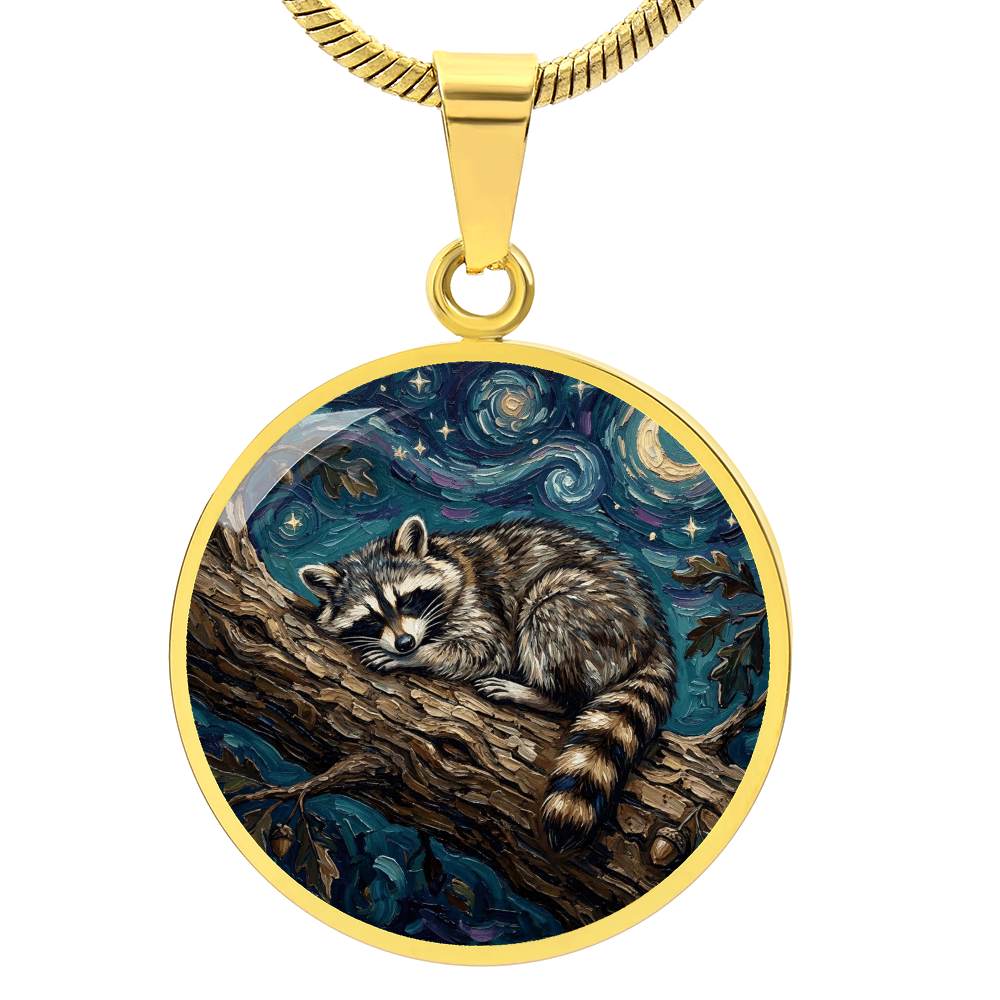 Midnight Bandit Round Necklace