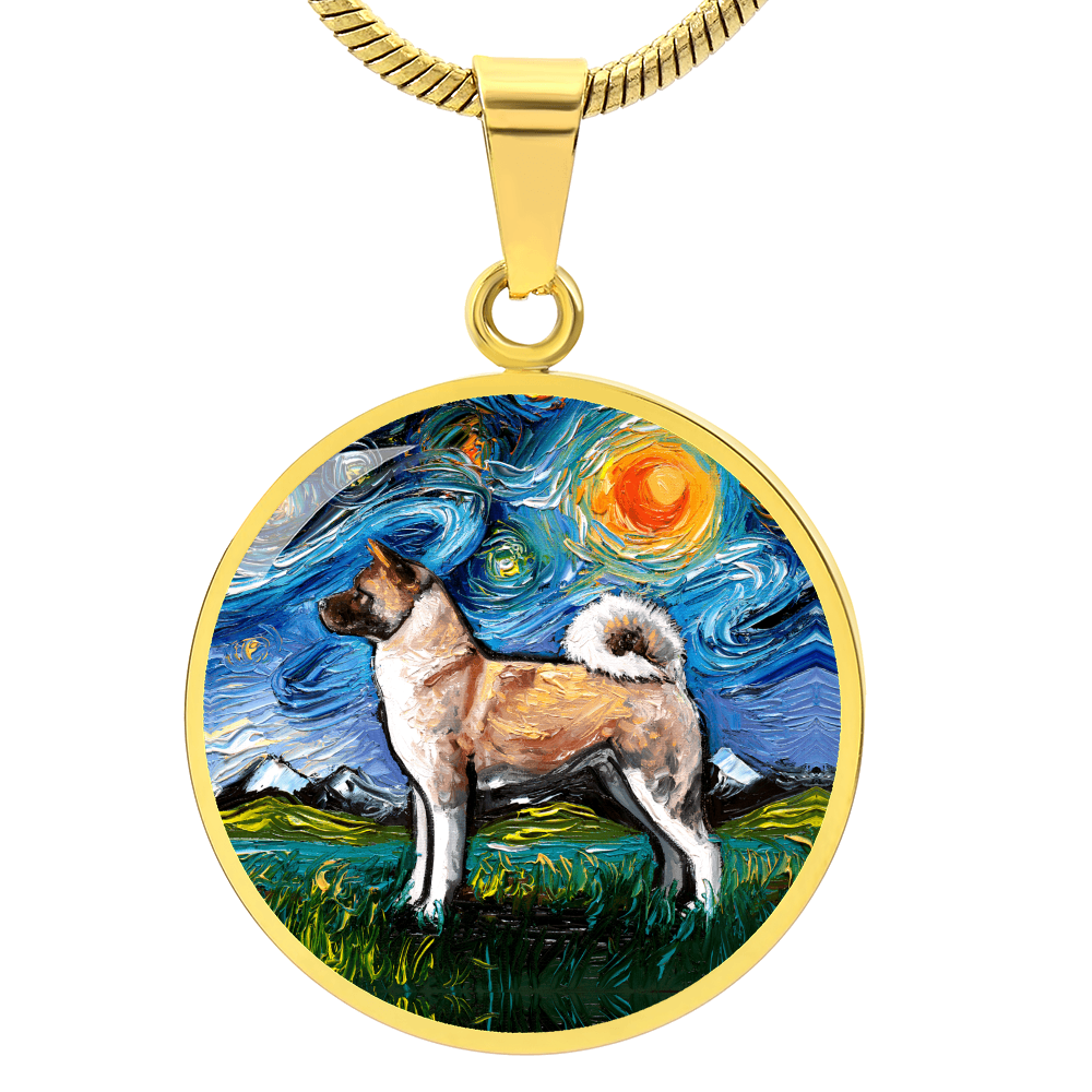 Akita Starry Night Round Necklace
