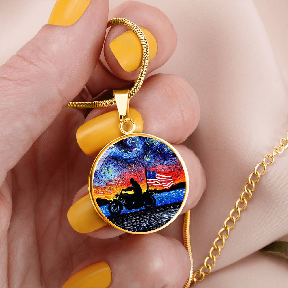 Easy Rider Starry Night Round Necklace
