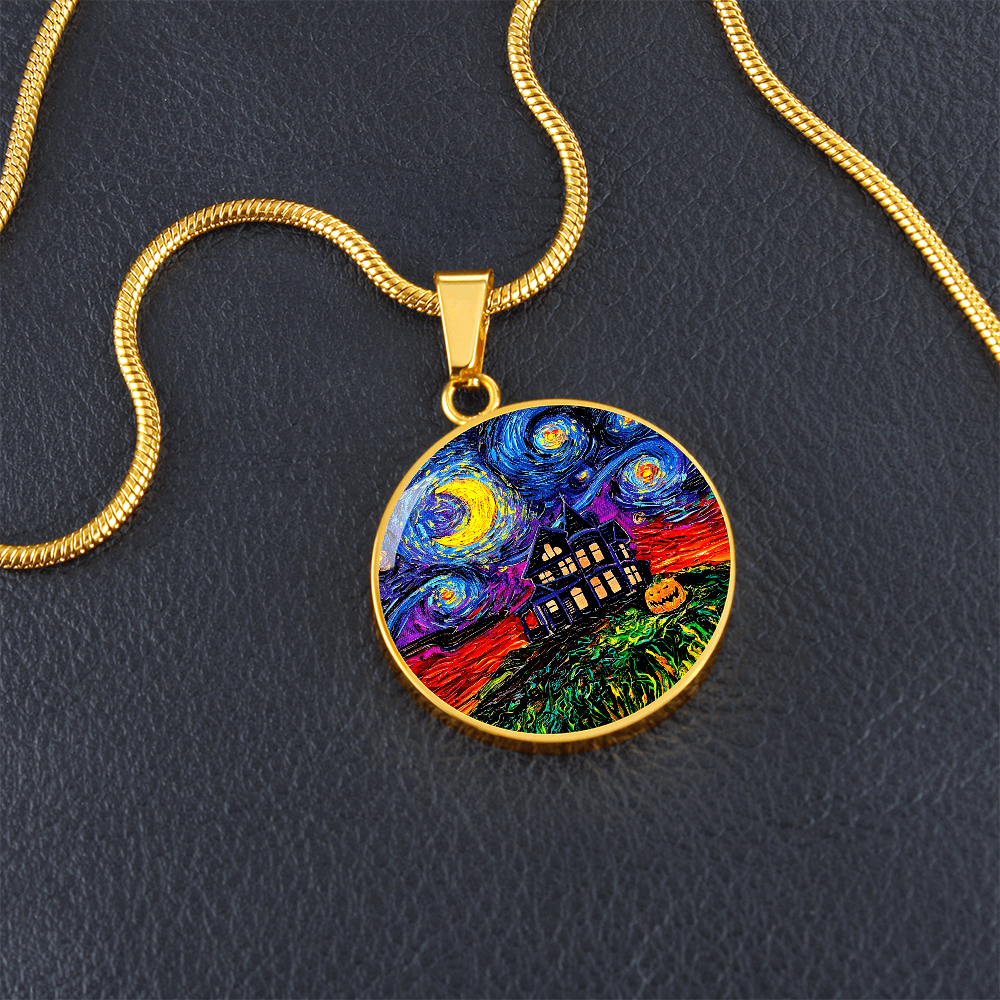 Starry Haunting Starry Night Round Necklace